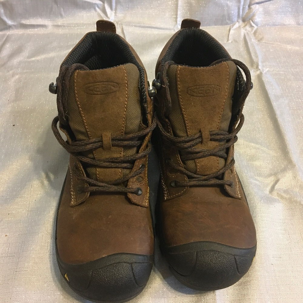 Mens Keens Dark Brown steel toe work boot size 8D